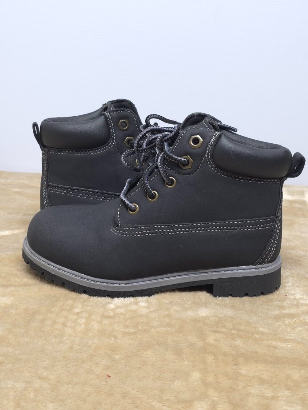 Wonder Nation Tucker Boots Boys Size 13 Black Lace Up Boots